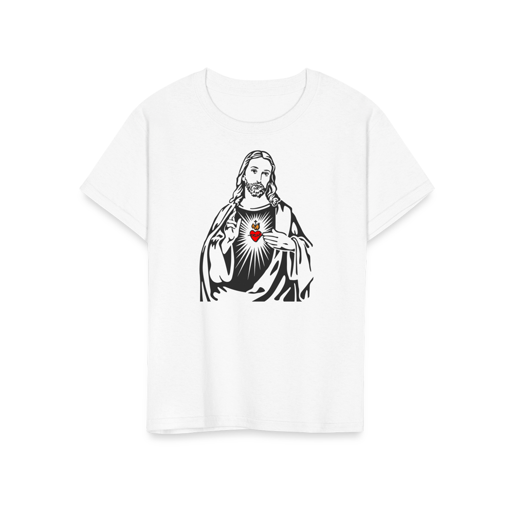 Jesus Christ Minimalist Design with Sacred Heart t-shirt by Art-O-Rama Shop