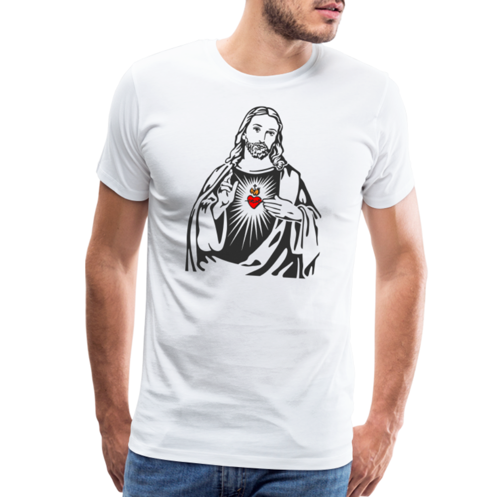 Jesus Christ Minimalist Design with Sacred Heart t-shirt by Art-O-Rama Shop