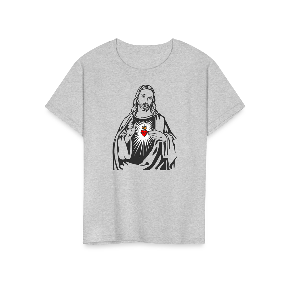 Jesus Christ Minimalist Design with Sacred Heart t-shirt by Art-O-Rama Shop