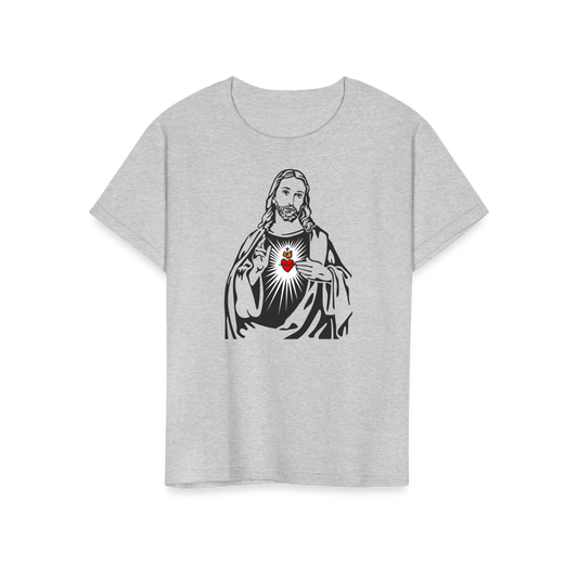 Jesus Christ Minimalist Design with Sacred Heart t-shirt by Art-O-Rama Shop