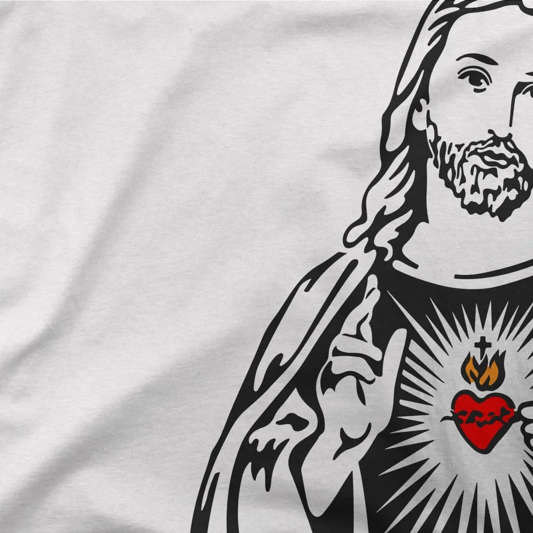 Jesus Christ Minimalist Design with Sacred Heart t-shirt by Art-O-Rama Shop