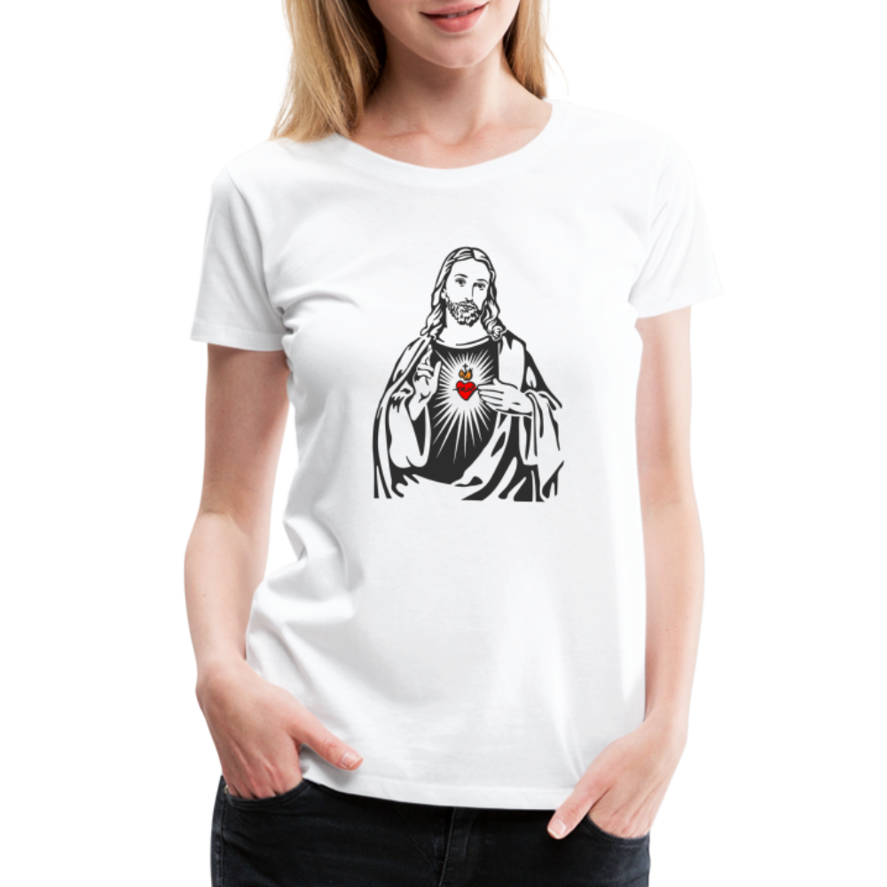 Jesus Christ Minimalist Design with Sacred Heart t-shirt by Art-O-Rama Shop