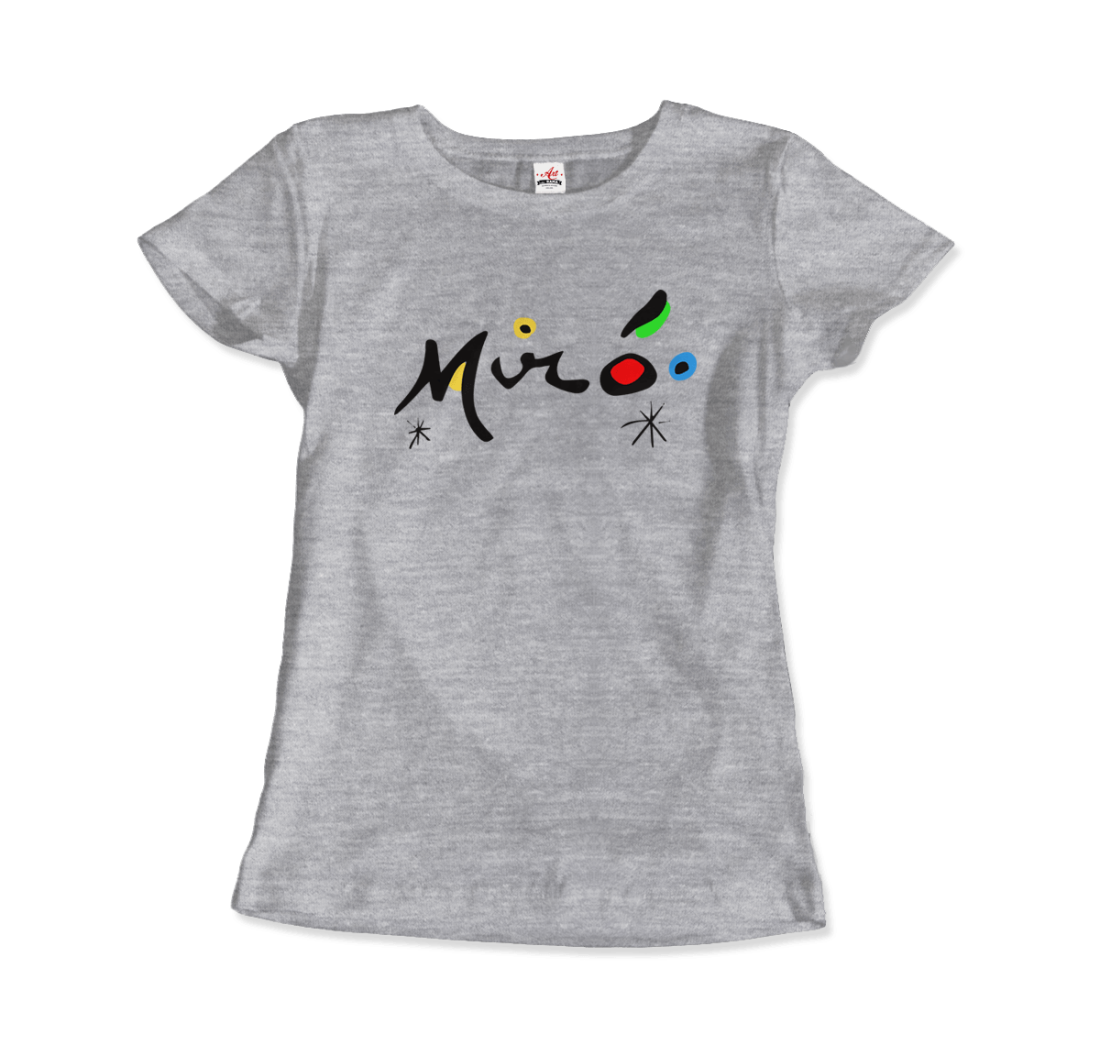Joan Miro Colorful signature artwork t-shirt by Art-O-Rama Shop