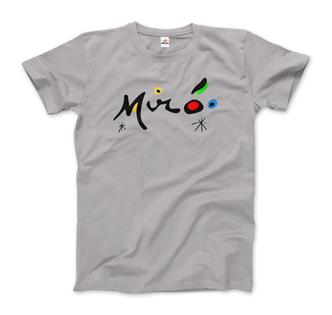 Joan Miro Colorful signature artwork t-shirt by Art-O-Rama Shop