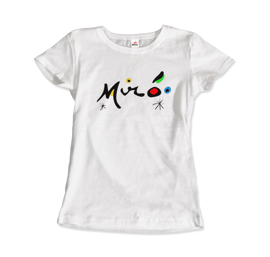 Joan Miro Colorful signature artwork t-shirt by Art-O-Rama Shop