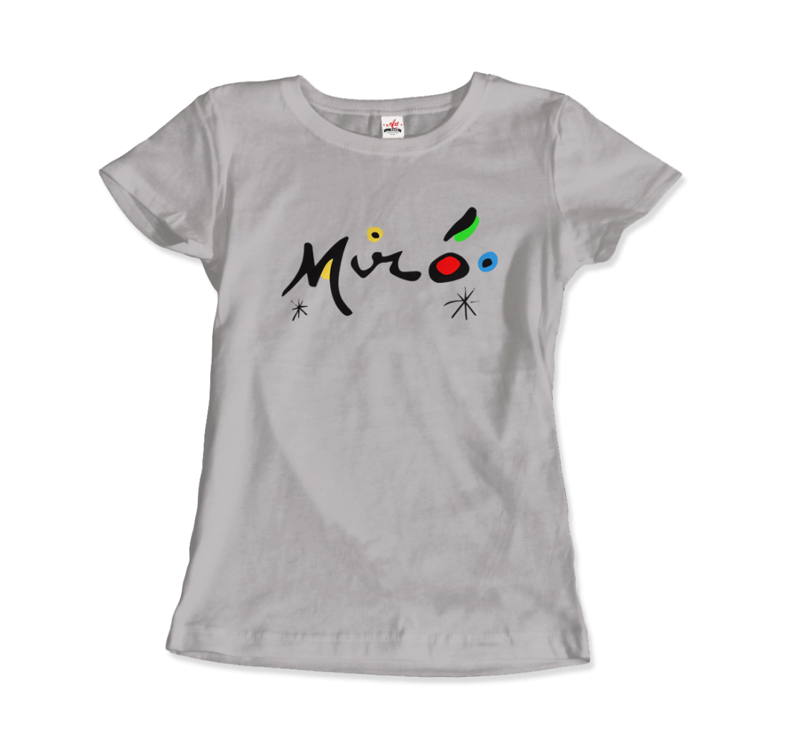 Joan Miro Colorful signature artwork t-shirt by Art-O-Rama Shop