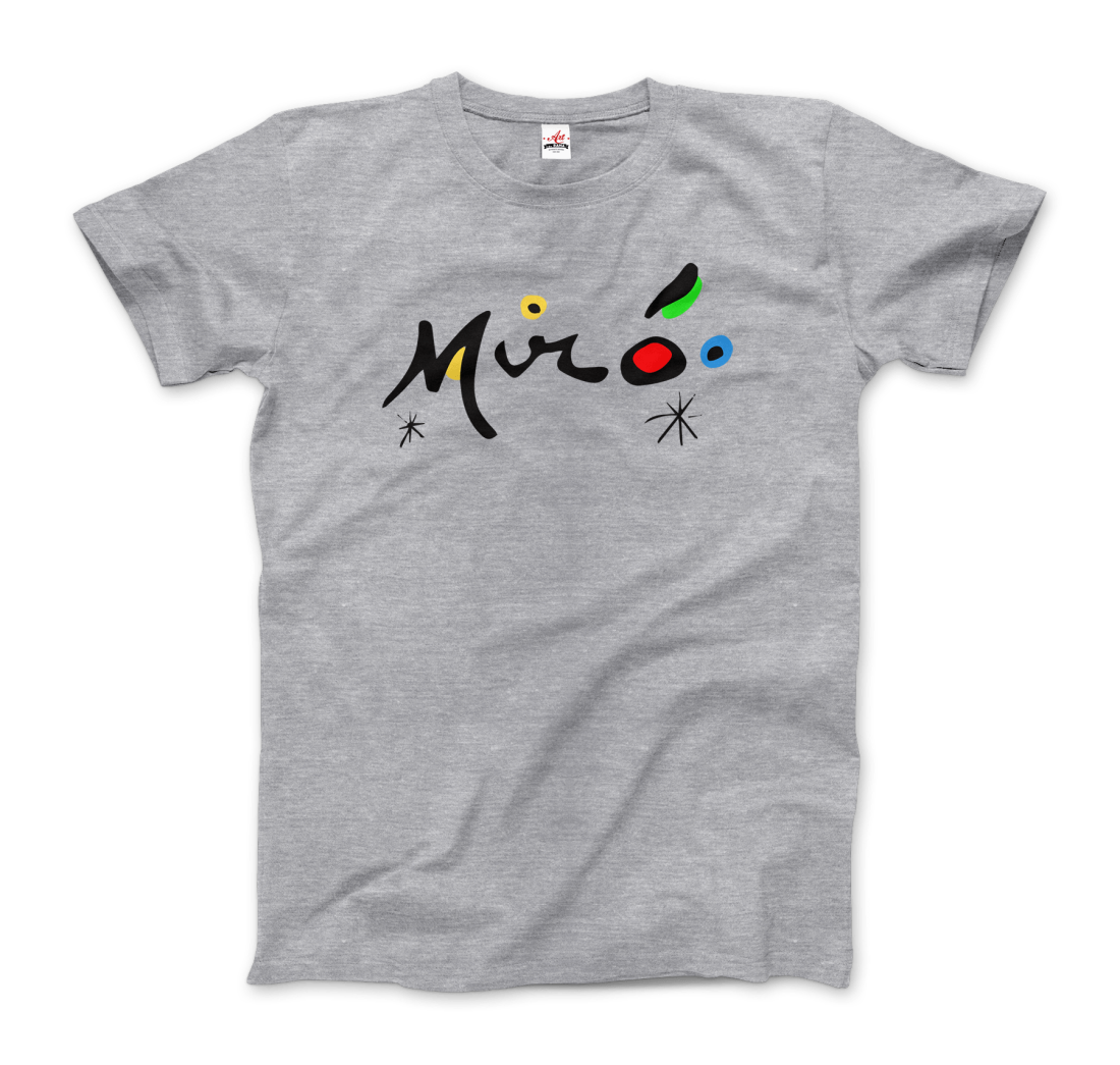 Joan Miro Colorful signature artwork t-shirt by Art-O-Rama Shop