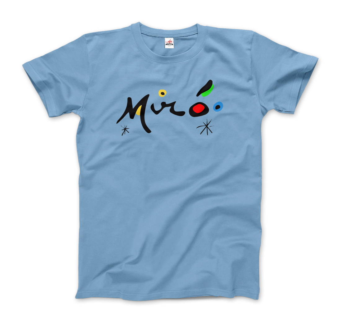 Joan Miro Colorful signature artwork t-shirt by Art-O-Rama Shop