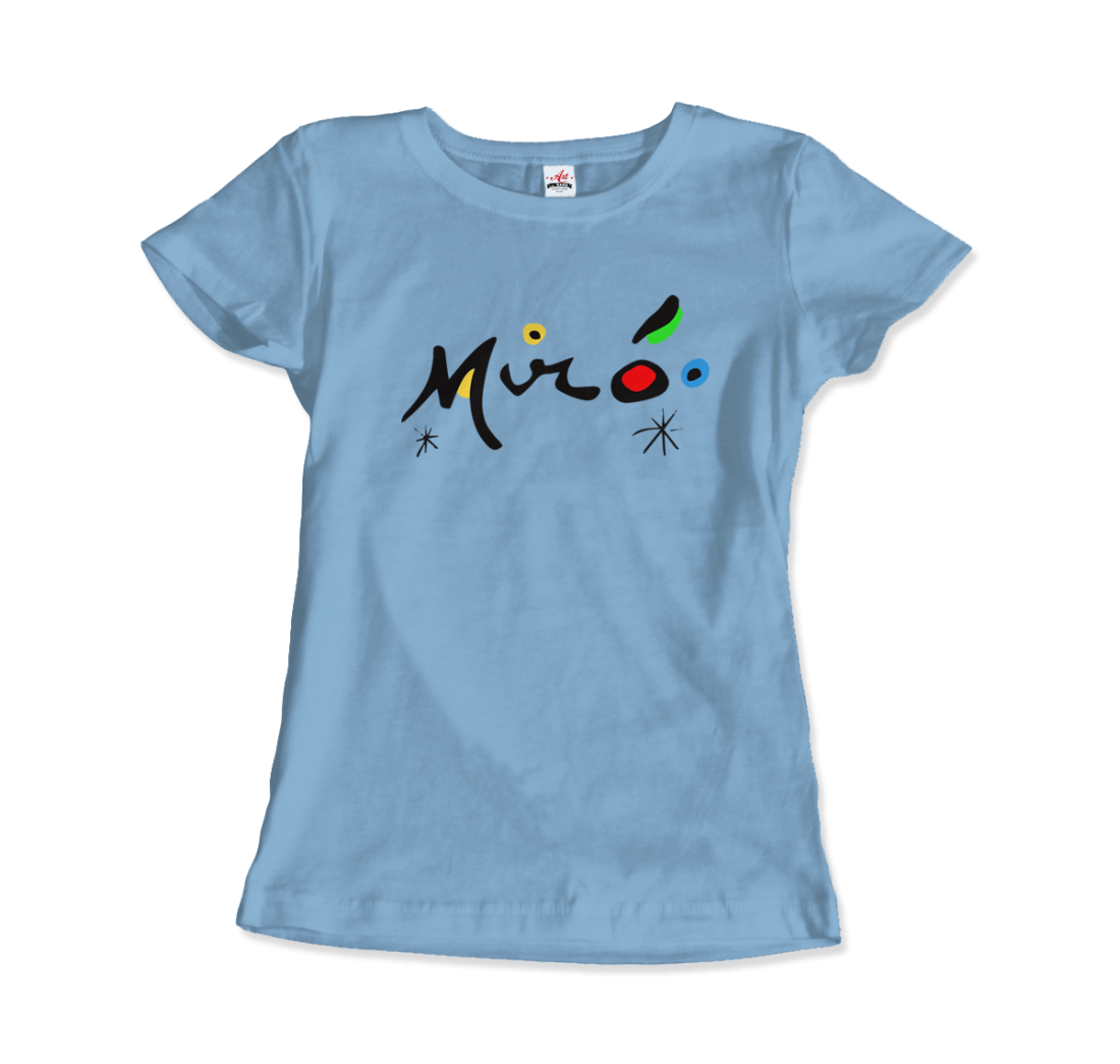 Joan Miro Colorful signature artwork t-shirt by Art-O-Rama Shop