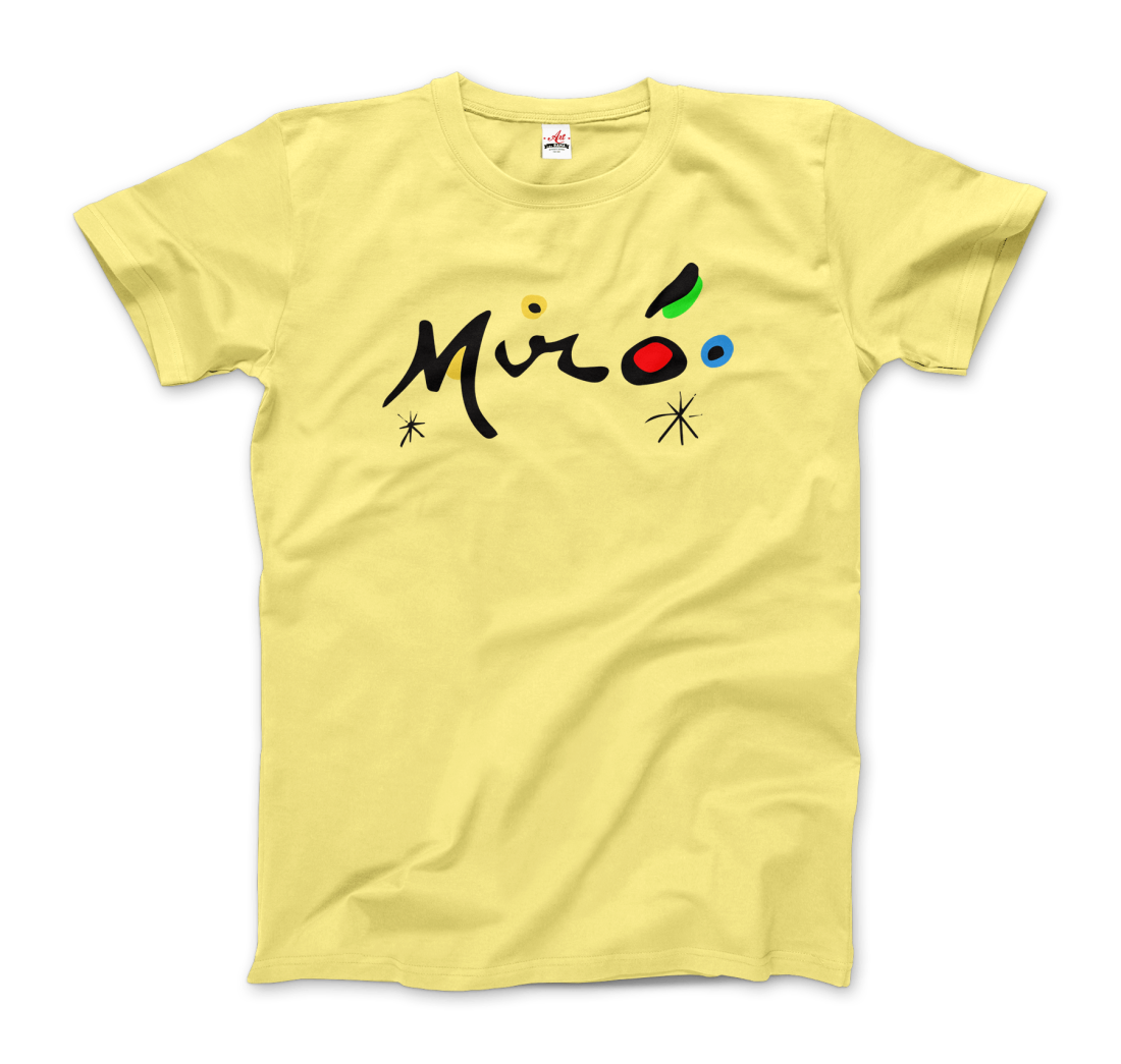 Joan Miro Colorful signature artwork t-shirt by Art-O-Rama Shop
