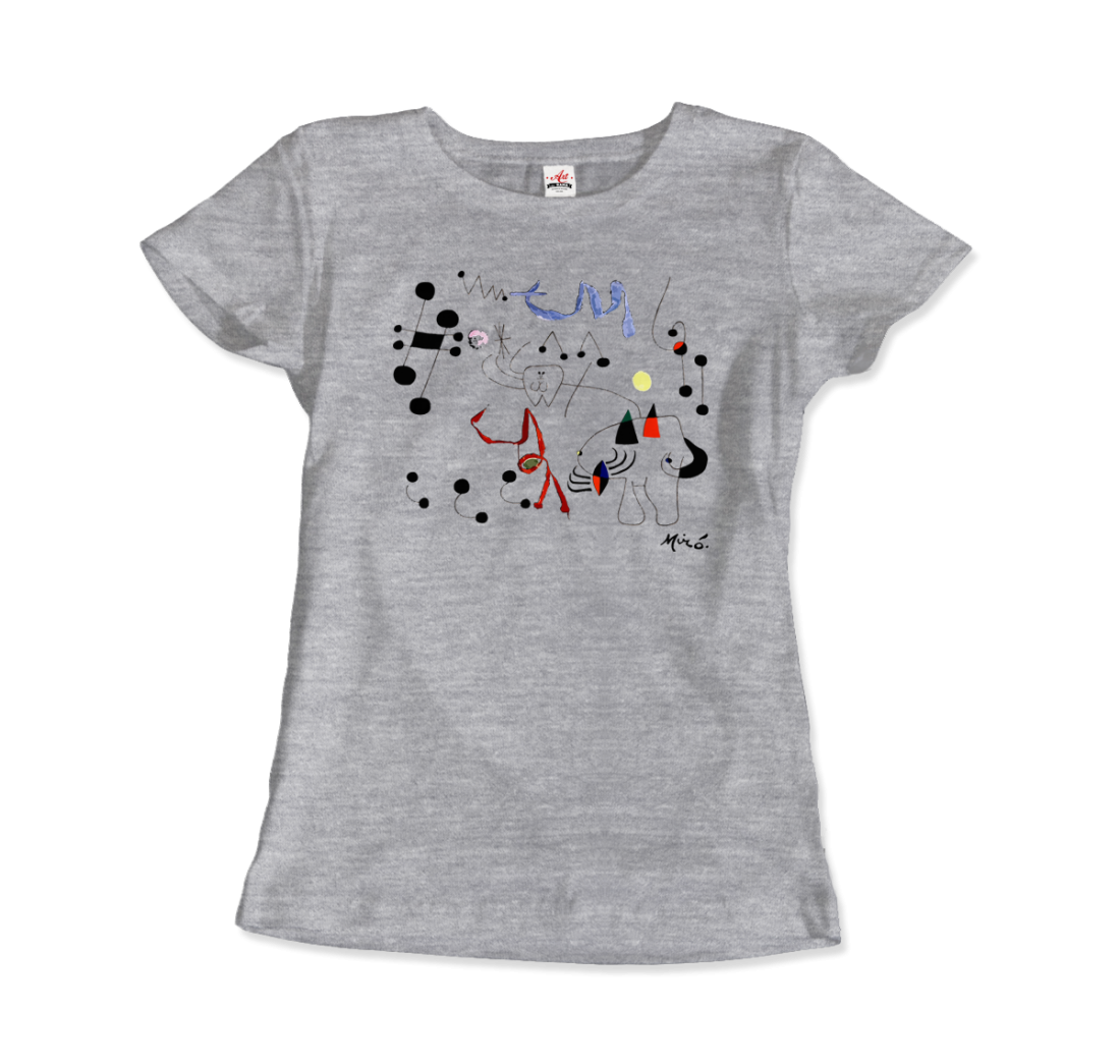 Joan Miro Woman Dreaming of Escape 1945 artwork t-shirt by Art-O-Rama Shop