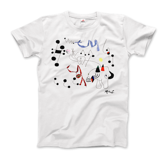 Joan Miro Woman Dreaming of Escape 1945 artwork t-shirt by Art-O-Rama Shop