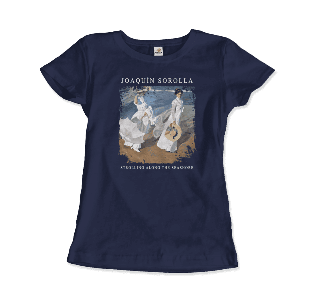 Joaquin Sorolla Strolling along the Seashore, 1909 artwork t-shirt by Art-O-Rama Shop