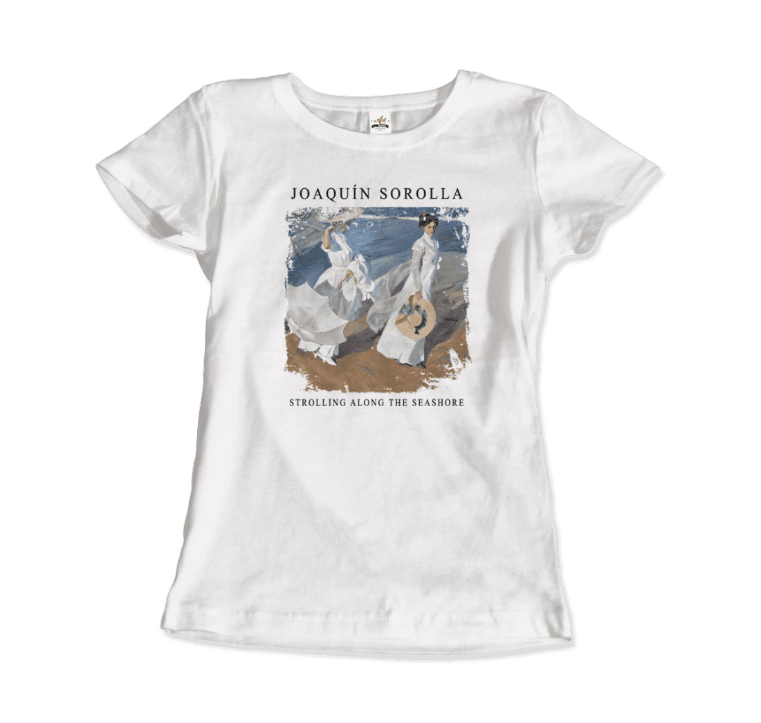 Joaquin Sorolla Strolling along the Seashore, 1909 artwork t-shirt by Art-O-Rama Shop