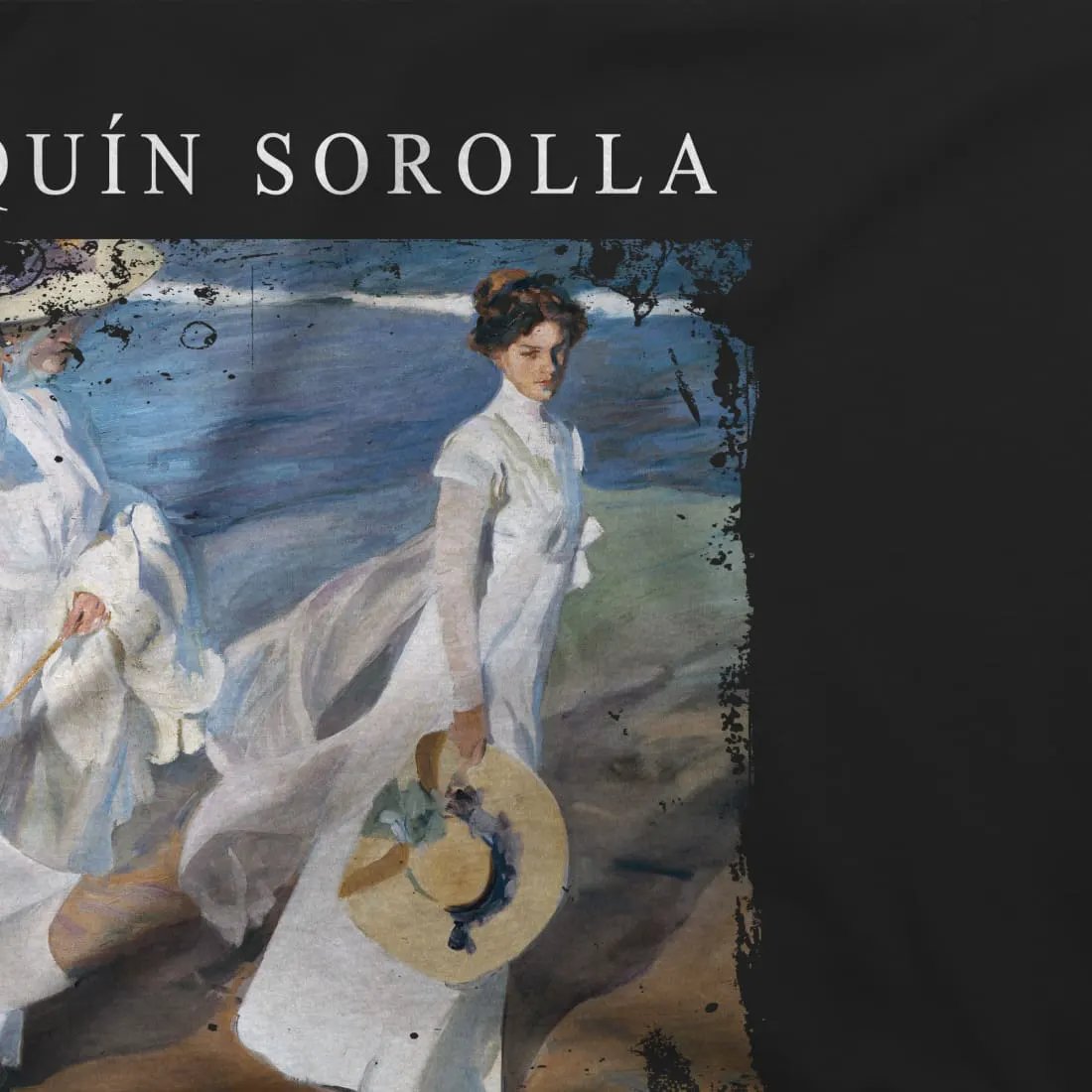 Joaquin Sorolla Strolling along the Seashore, 1909 artwork t-shirt by Art-O-Rama Shop
