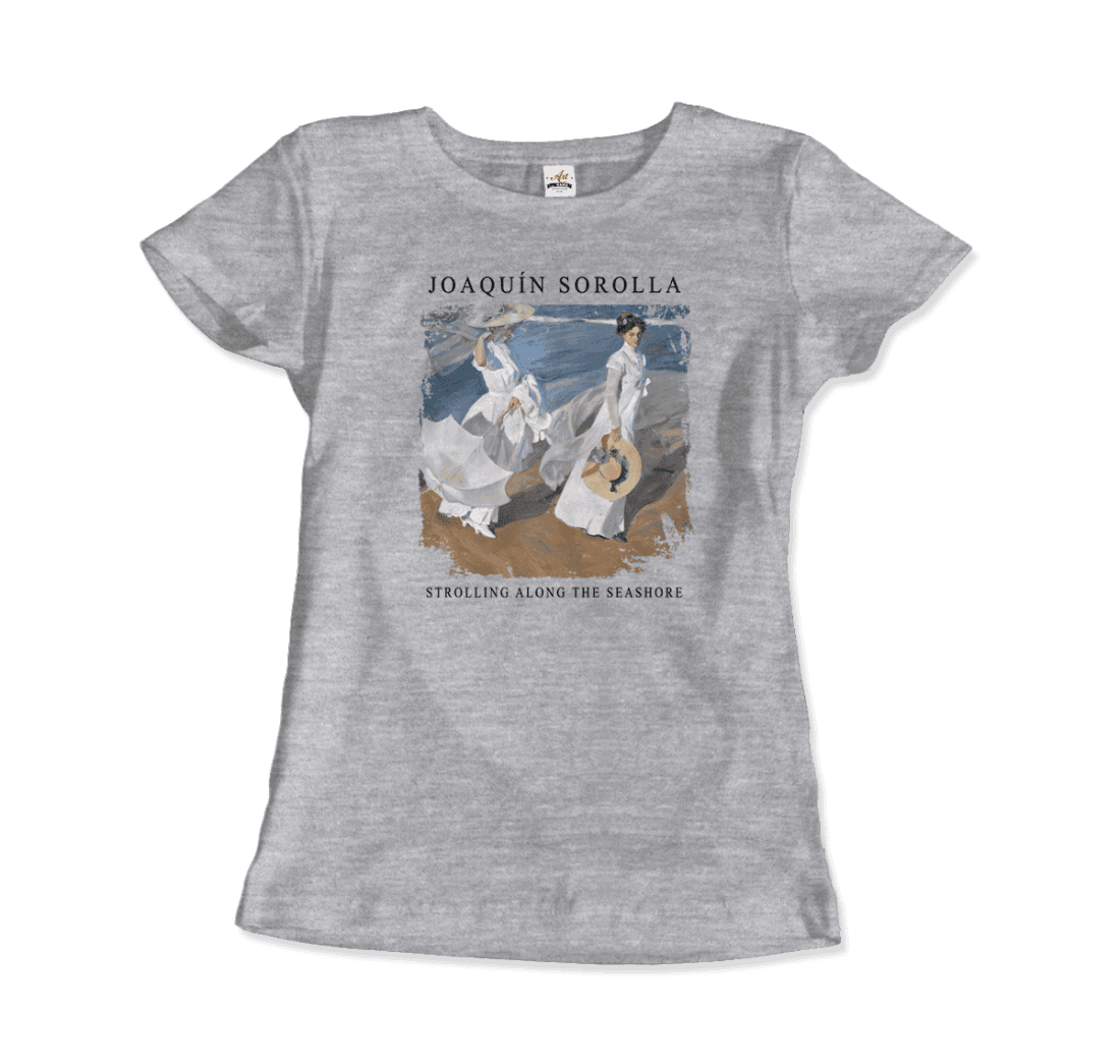 Joaquin Sorolla Strolling along the Seashore, 1909 artwork t-shirt by Art-O-Rama Shop