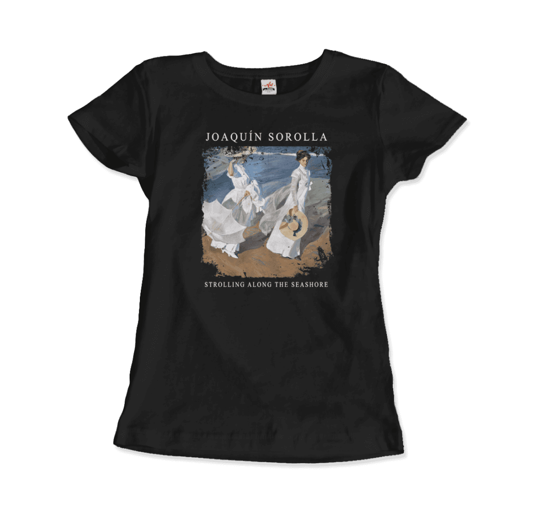 Joaquin Sorolla Strolling along the Seashore, 1909 artwork t-shirt by Art-O-Rama Shop