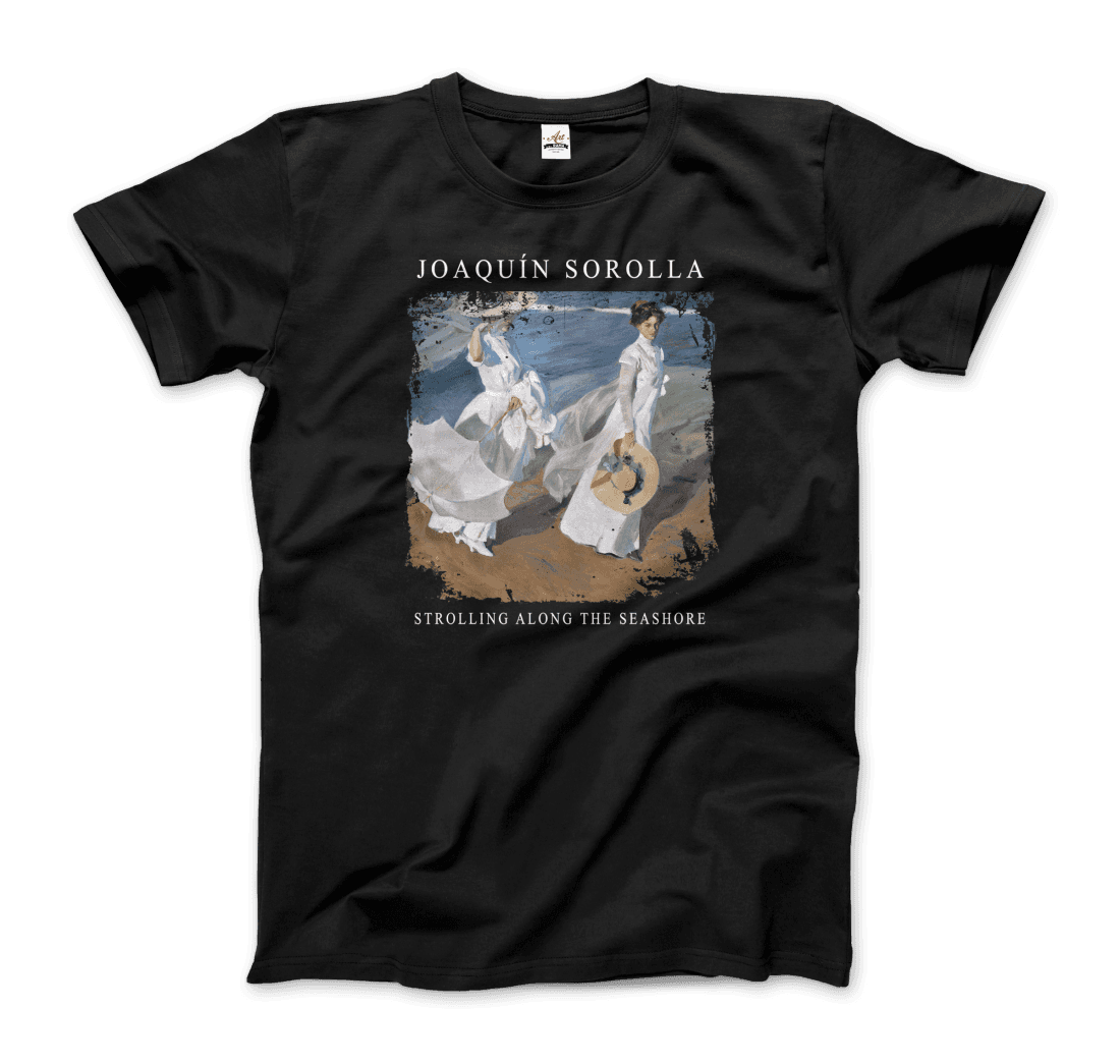 Joaquin Sorolla Strolling along the Seashore, 1909 artwork t-shirt by Art-O-Rama Shop