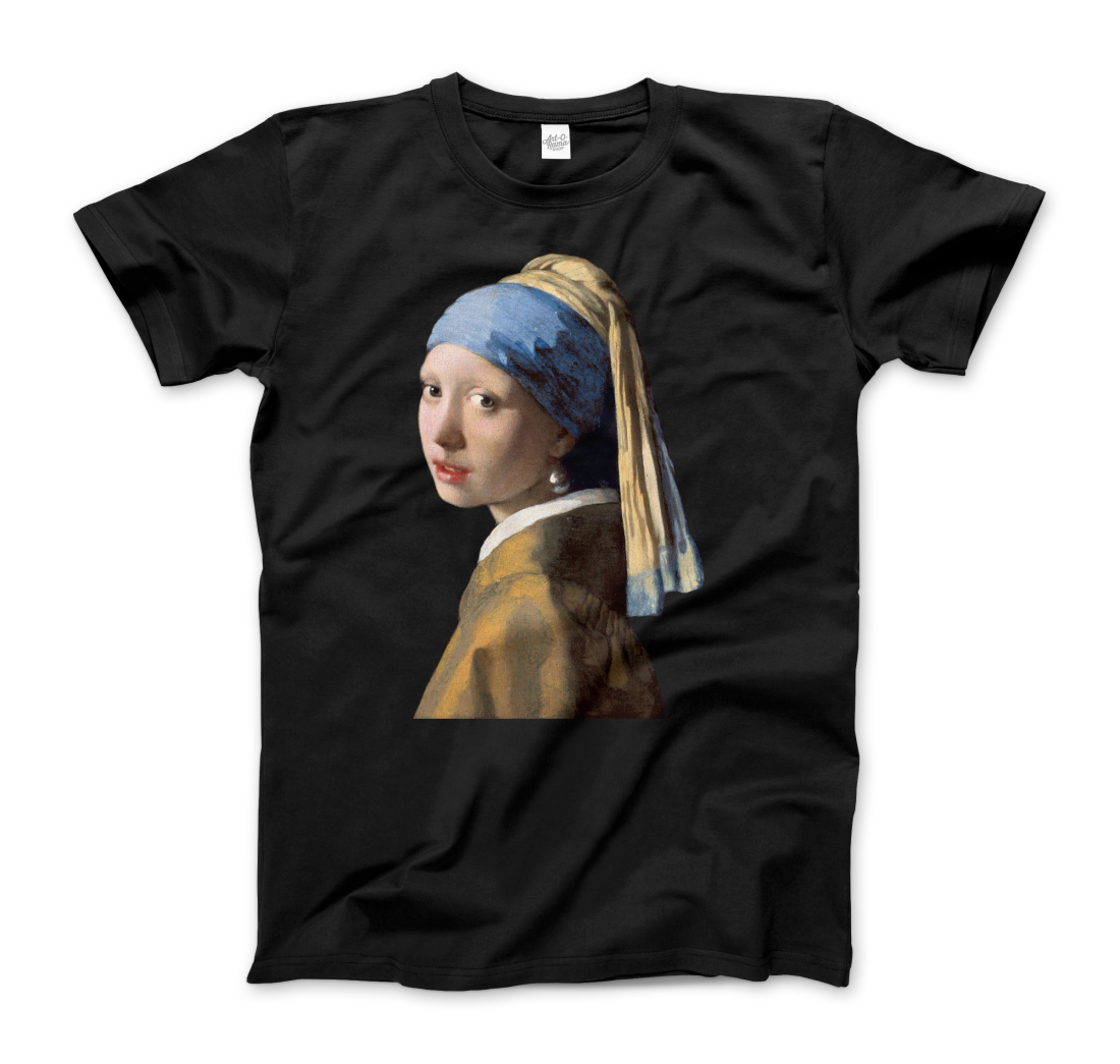 Johannes Vermeer Girl with a Pearl Earring, 1665 art t-shirt by Art-O-Rama Shop