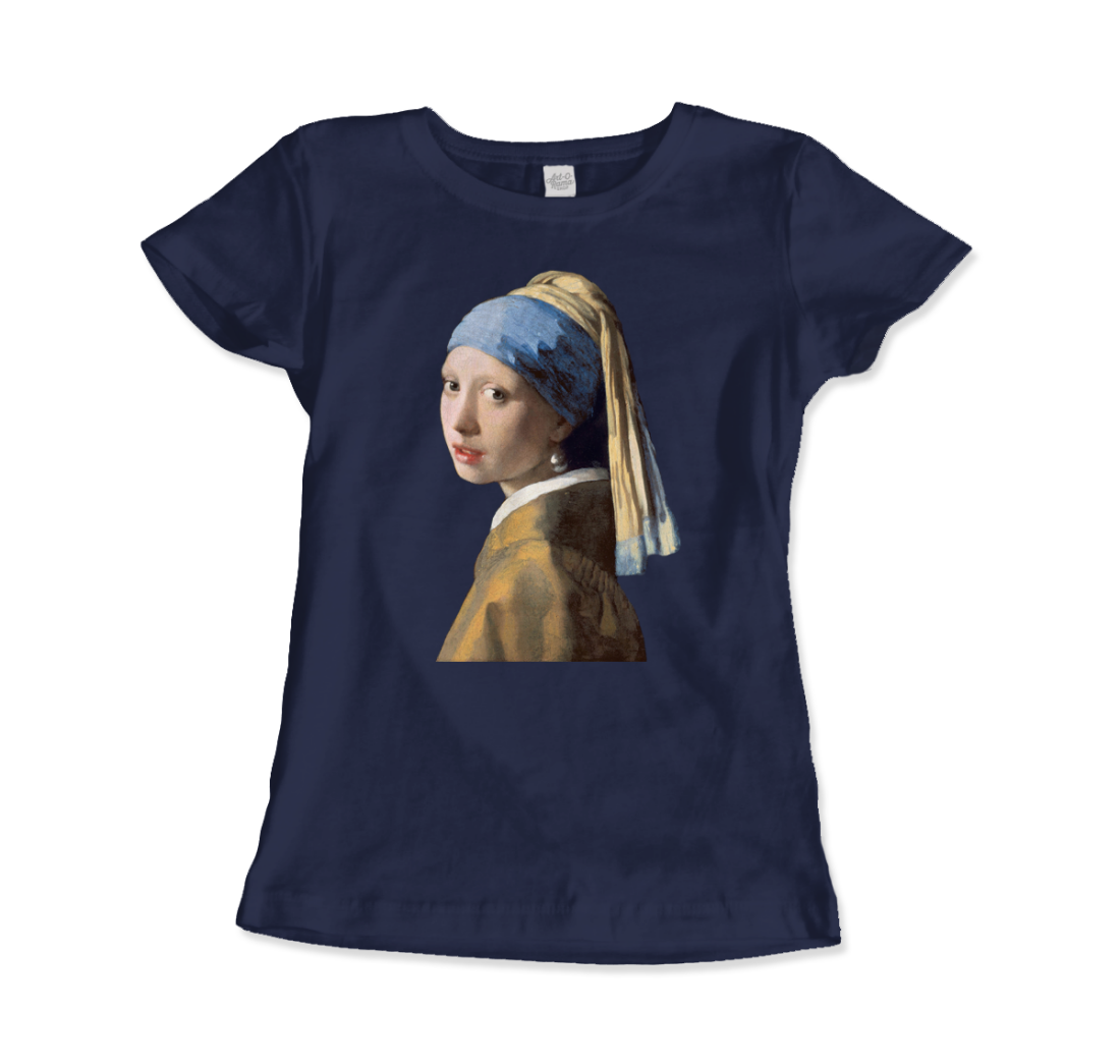 Johannes Vermeer Girl with a Pearl Earring, 1665 art t-shirt by Art-O-Rama Shop
