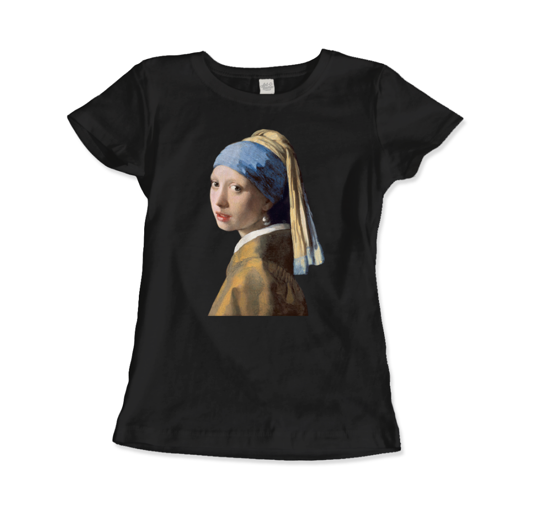 Johannes Vermeer Girl with a Pearl Earring, 1665 art t-shirt by Art-O-Rama Shop