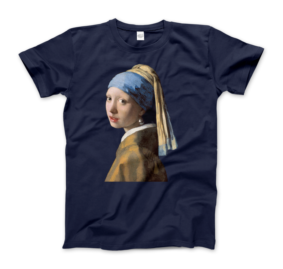 Johannes Vermeer Girl with a Pearl Earring, 1665 art t-shirt by Art-O-Rama Shop