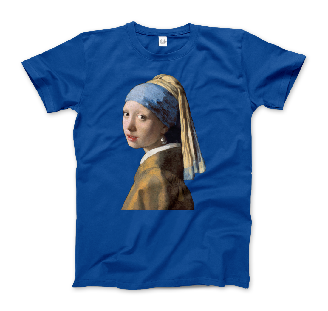 Johannes Vermeer Girl with a Pearl Earring, 1665 art t-shirt by Art-O-Rama Shop
