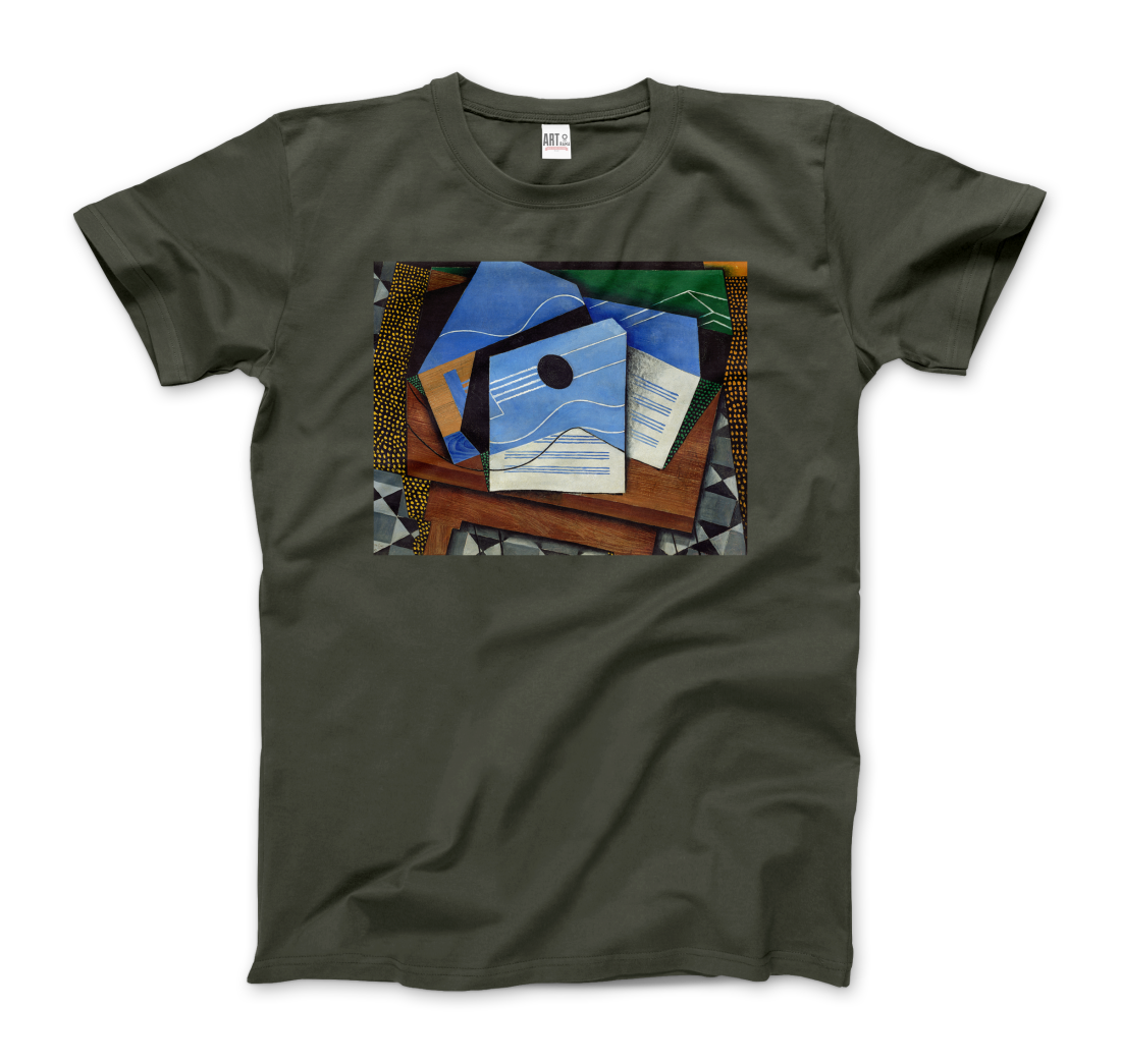 Juan Gris Guitar on a Table, 1915 artwork t-shirt by Art-O-Rama Shop