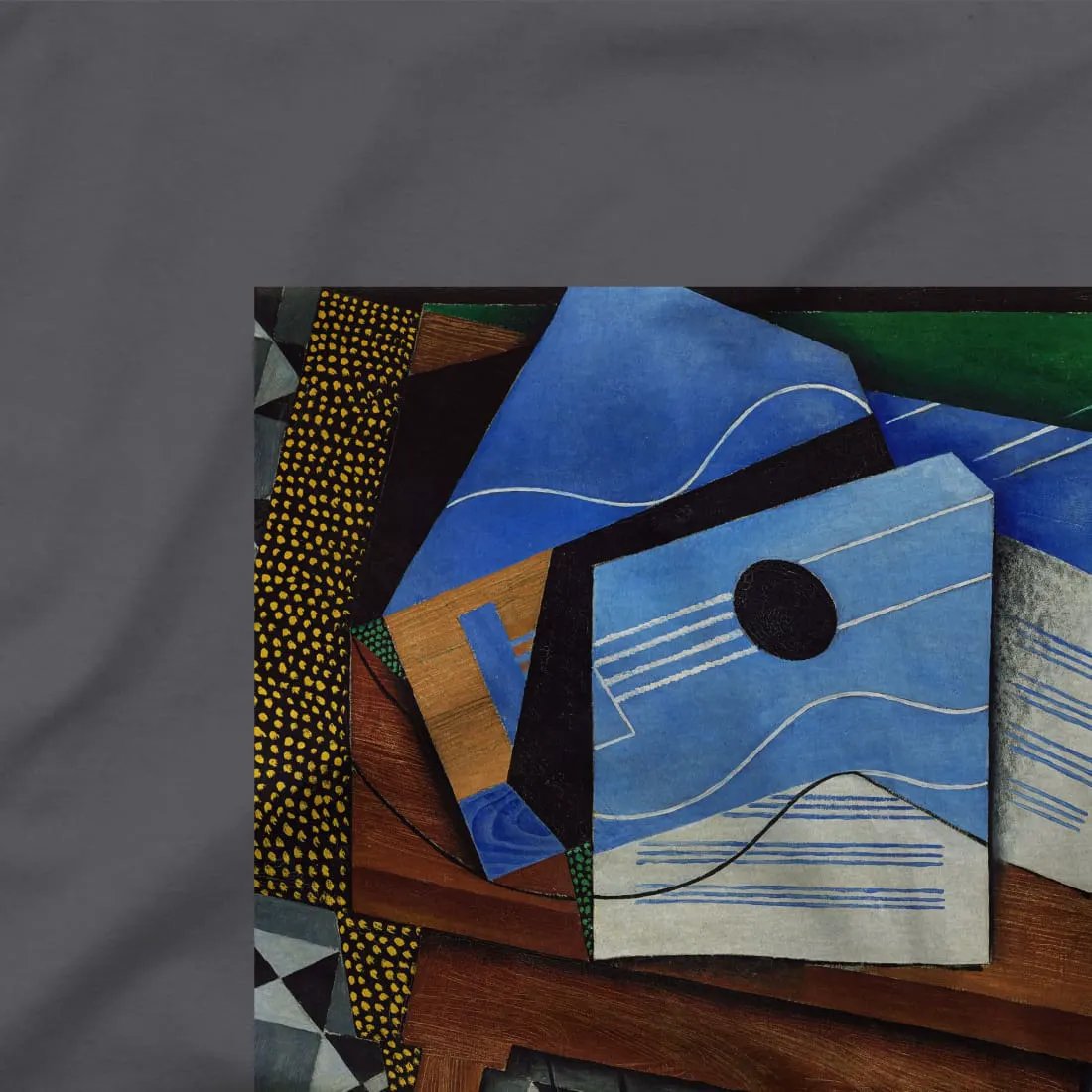 Juan Gris Guitar on a Table, 1915 artwork t-shirt by Art-O-Rama Shop