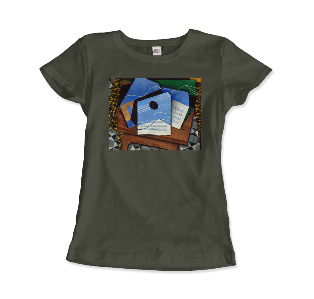 Juan Gris Guitar on a Table, 1915 artwork t-shirt by Art-O-Rama Shop