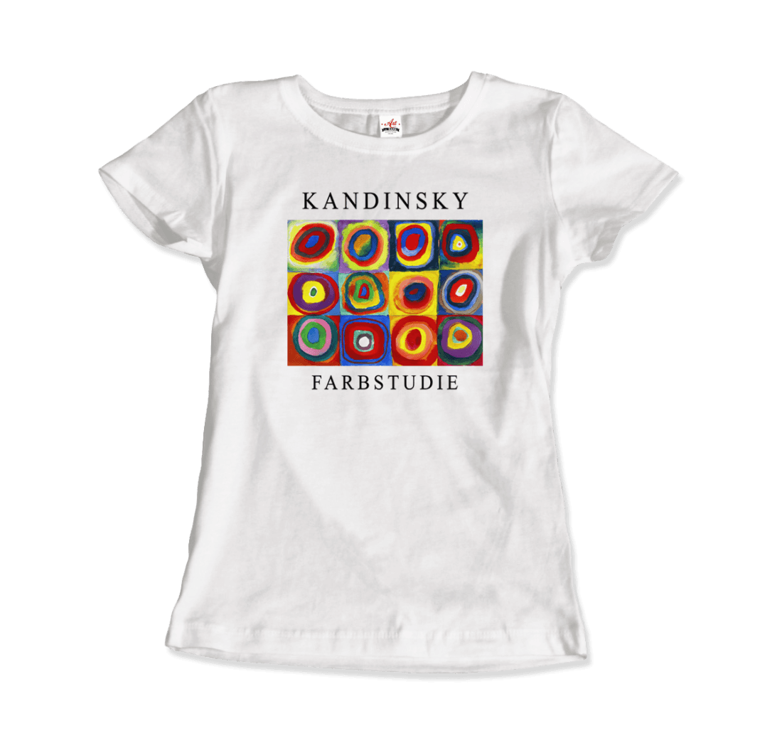 Kandinsky Farbstudie Color Study, Squares with Concentric Circles, 1913 artwork t-shirt by Art-O-Rama Shop