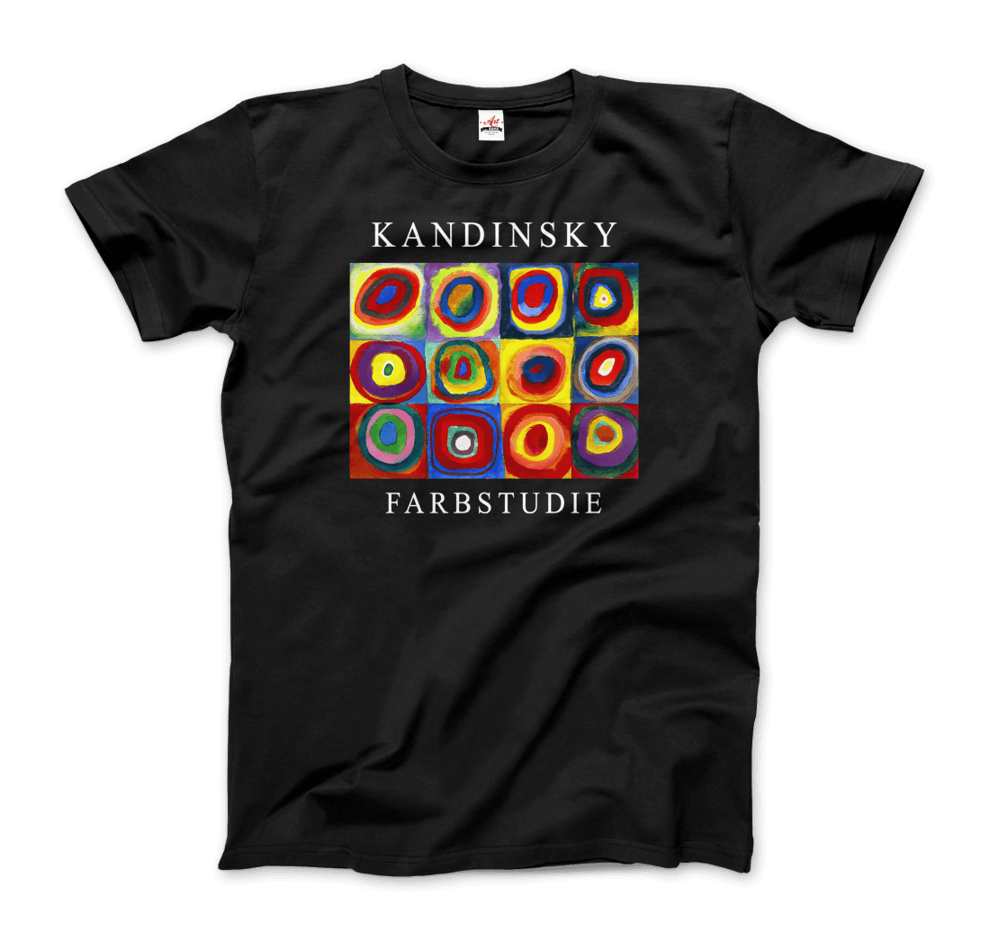 Kandinsky Farbstudie Color Study, Squares with Concentric Circles, 1913 artwork t-shirt by Art-O-Rama Shop