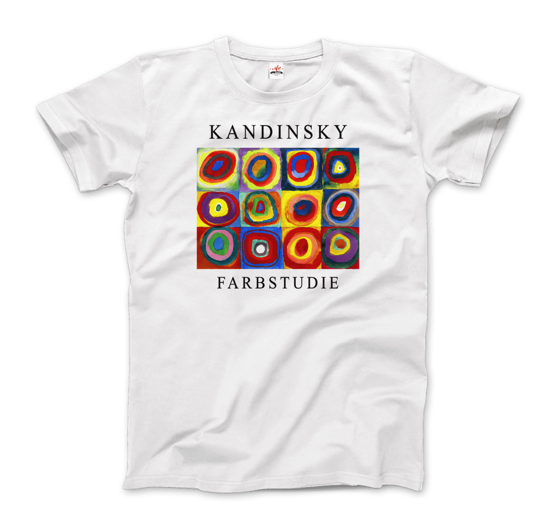 Kandinsky Farbstudie Color Study, Squares with Concentric Circles, 1913 artwork t-shirt by Art-O-Rama Shop