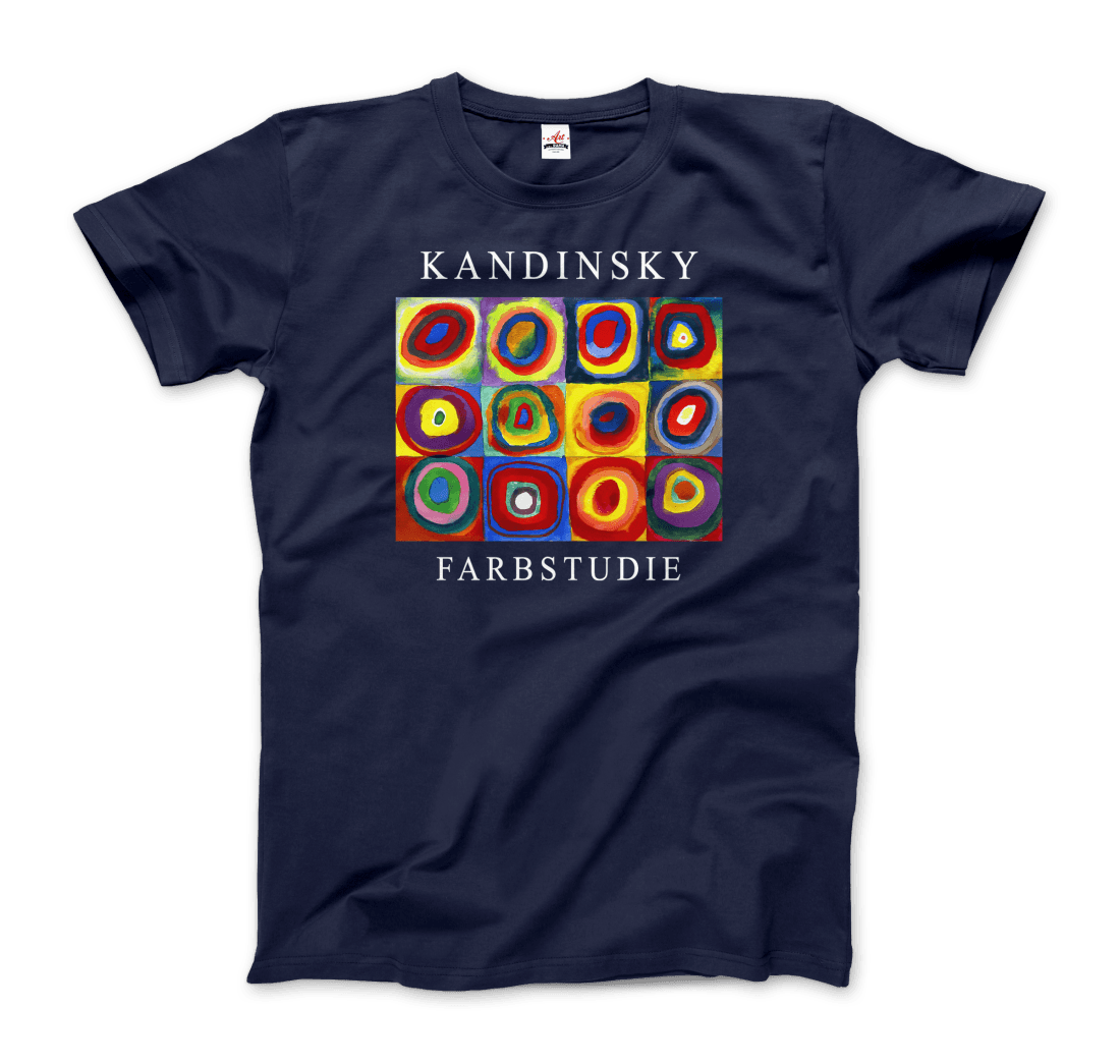 Kandinsky Farbstudie Color Study, Squares with Concentric Circles, 1913 artwork t-shirt by Art-O-Rama Shop