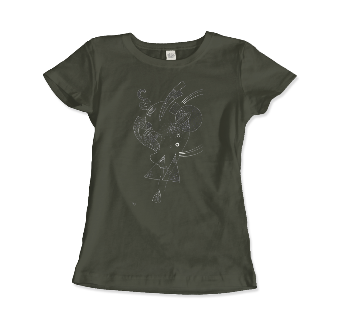 Kandinsky Figure Blanche (White Figure) 1938 artwork t-shirt by Art-O-Rama Shop