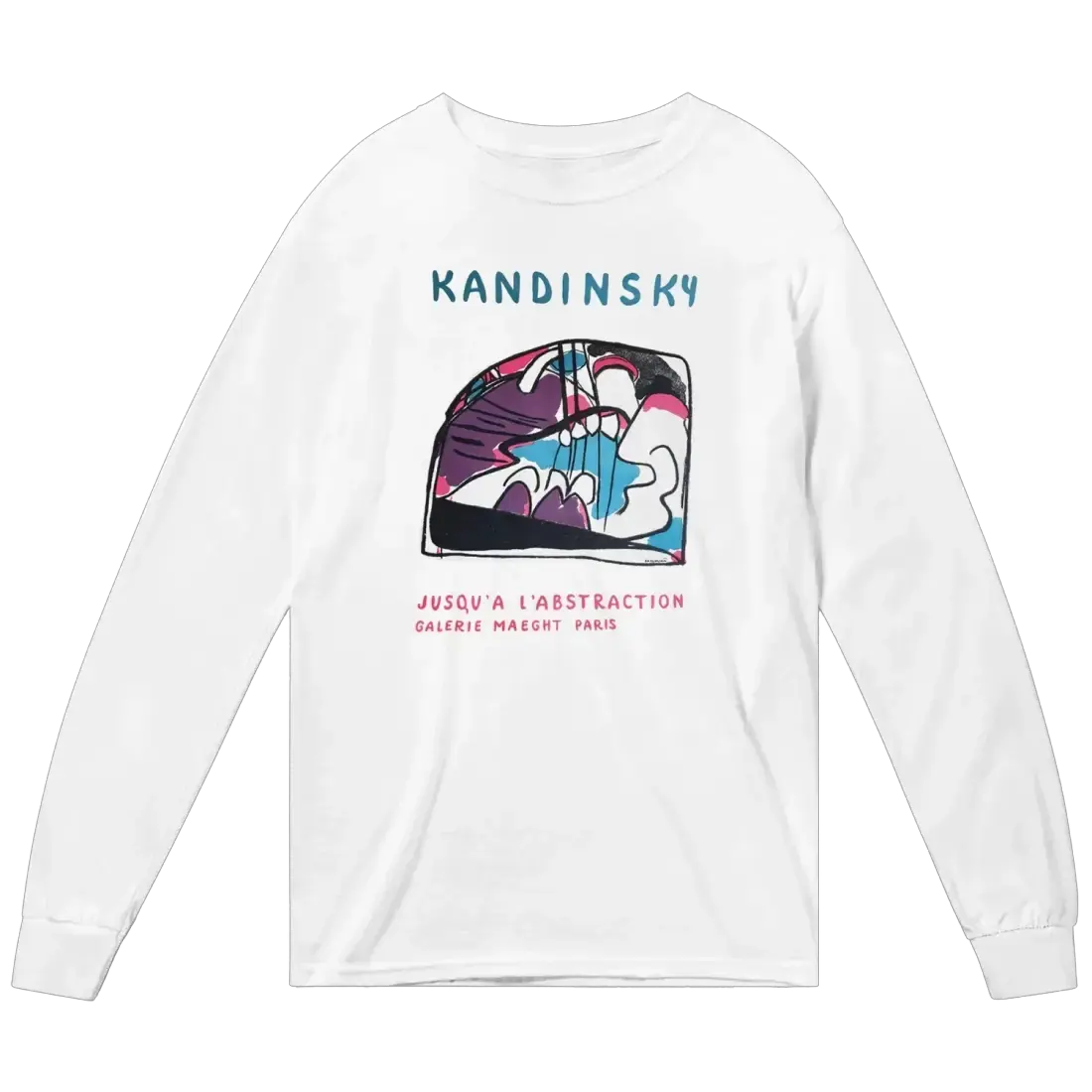 Kandinsky - Jusqu'a l'abstraction 1960 Artwork Long Sleeve Shirt by Art-O-Rama Shop