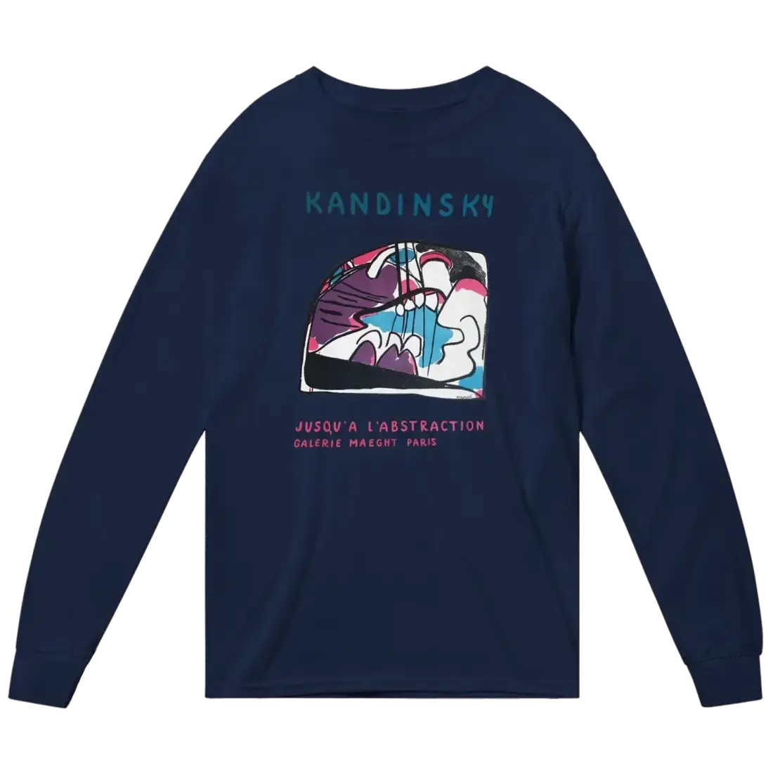 Kandinsky - Jusqu'a l'abstraction 1960 Artwork Long Sleeve Shirt by Art-O-Rama Shop
