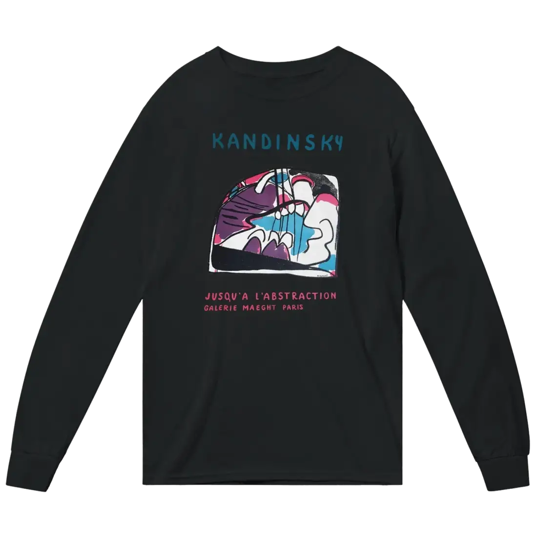 Kandinsky - Jusqu'a l'abstraction 1960 Artwork Long Sleeve Shirt by Art-O-Rama Shop