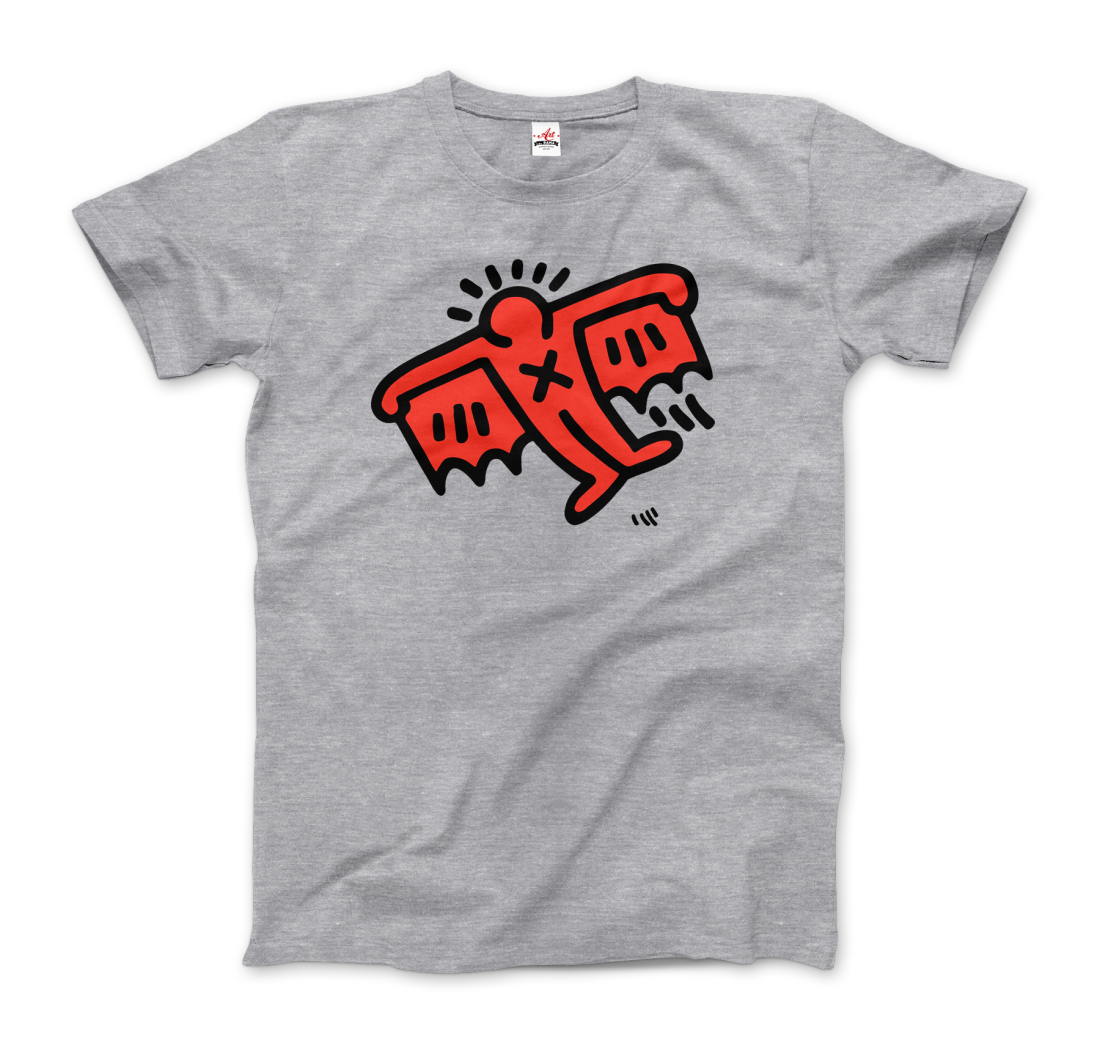 Flying Devil icon, 1990 street art t-shirt by Art-O-Rama Shop