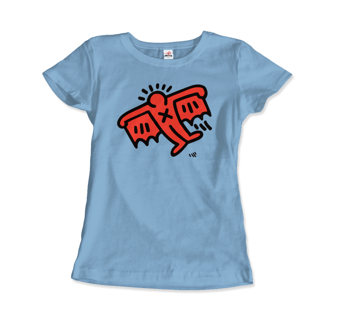 Flying Devil icon, 1990 street art t-shirt by Art-O-Rama Shop