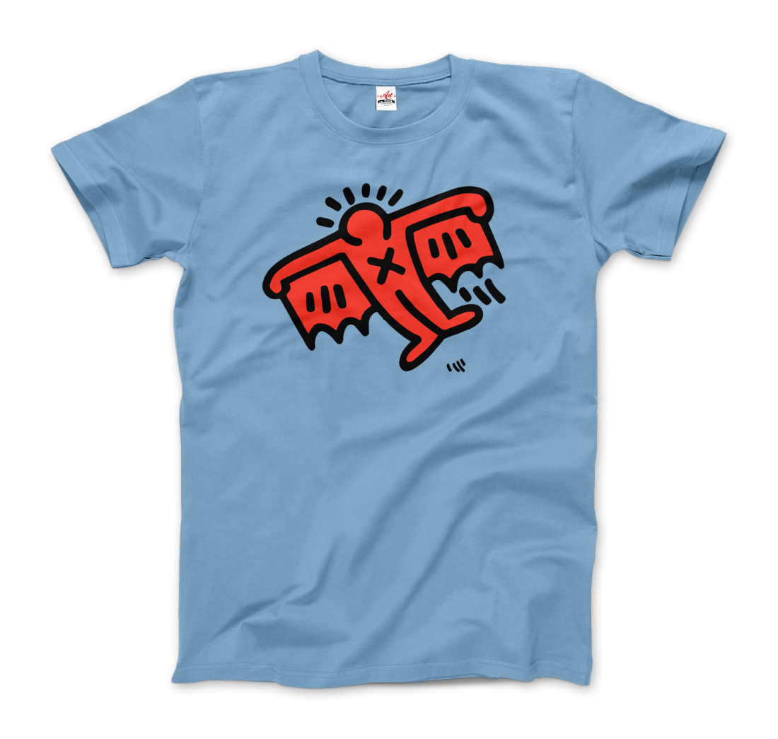 Flying Devil icon, 1990 street art t-shirt by Art-O-Rama Shop