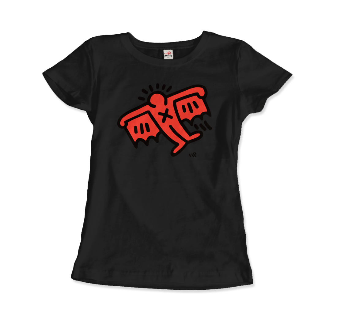 Flying Devil icon, 1990 street art t-shirt by Art-O-Rama Shop