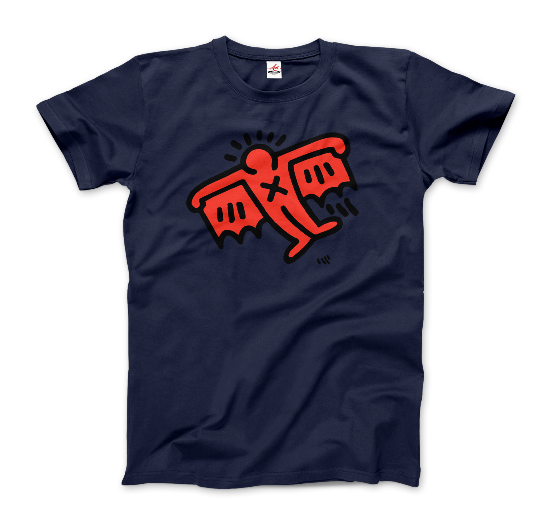 Flying Devil icon, 1990 street art t-shirt by Art-O-Rama Shop