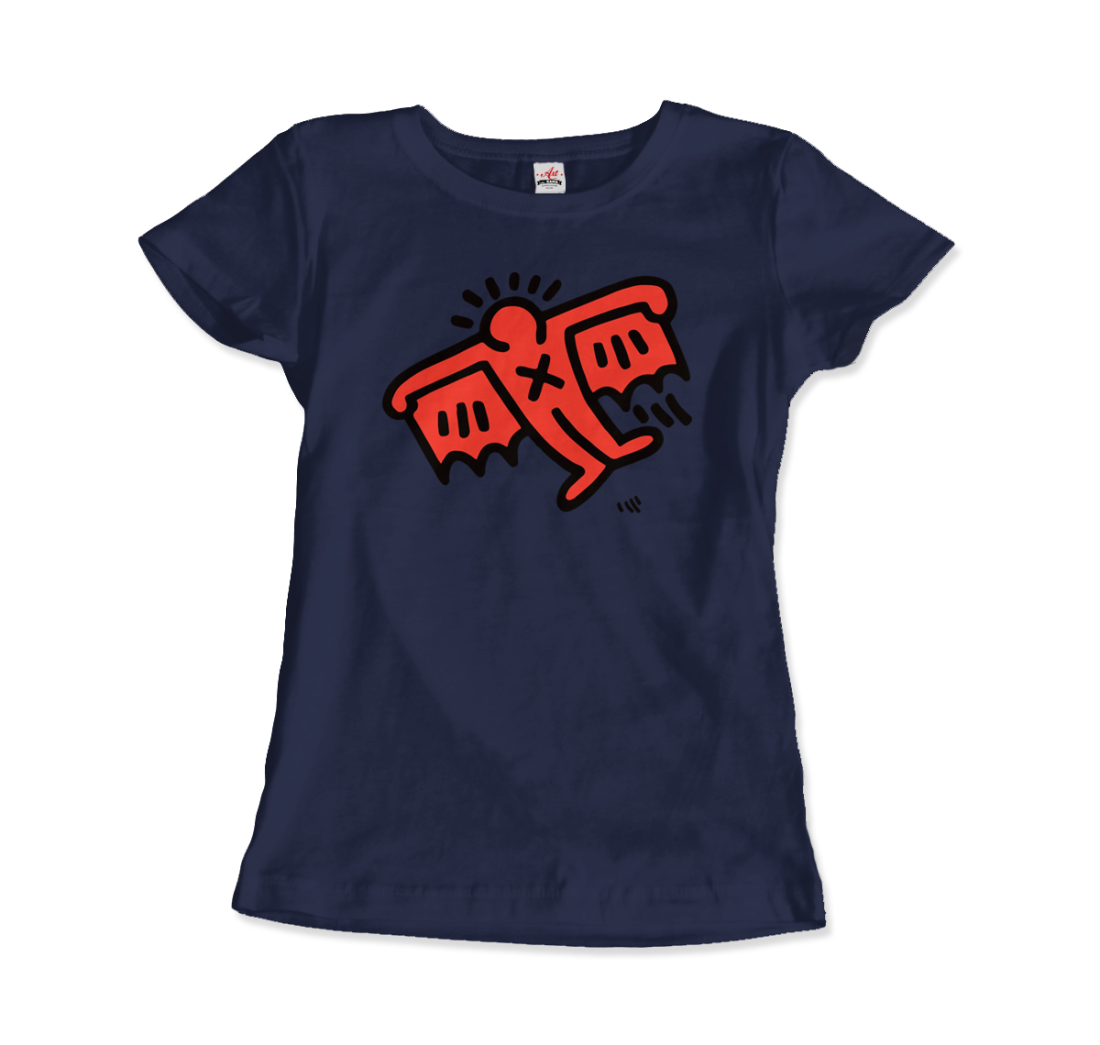 Flying Devil icon, 1990 street art t-shirt by Art-O-Rama Shop
