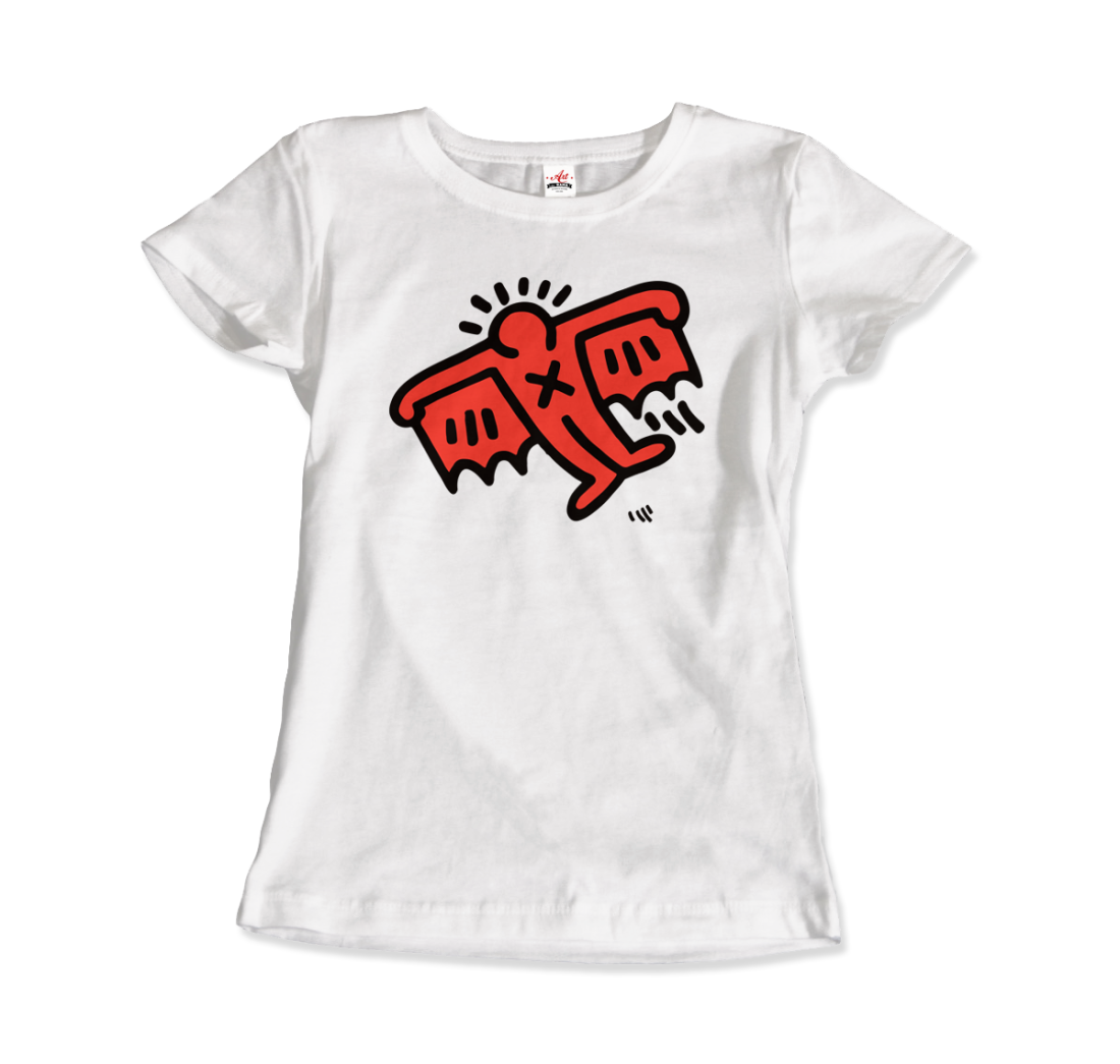 Flying Devil icon, 1990 street art t-shirt by Art-O-Rama Shop