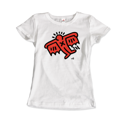 Flying Devil icon, 1990 street art t-shirt by Art-O-Rama Shop