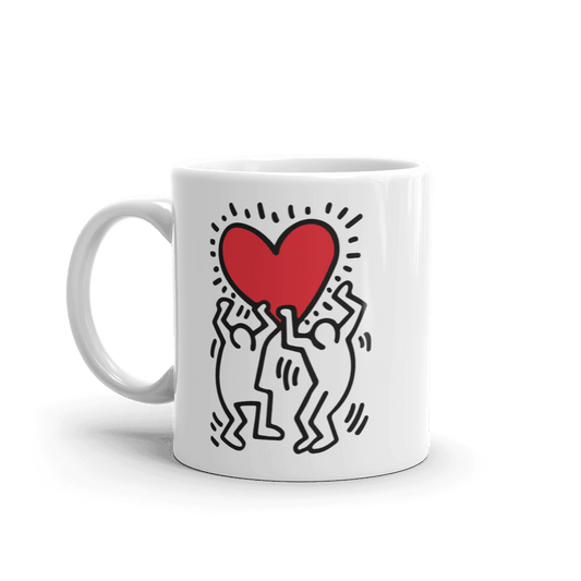 Men Holding Heart Icon, Street Art Mug by Art-O-Rama Shop