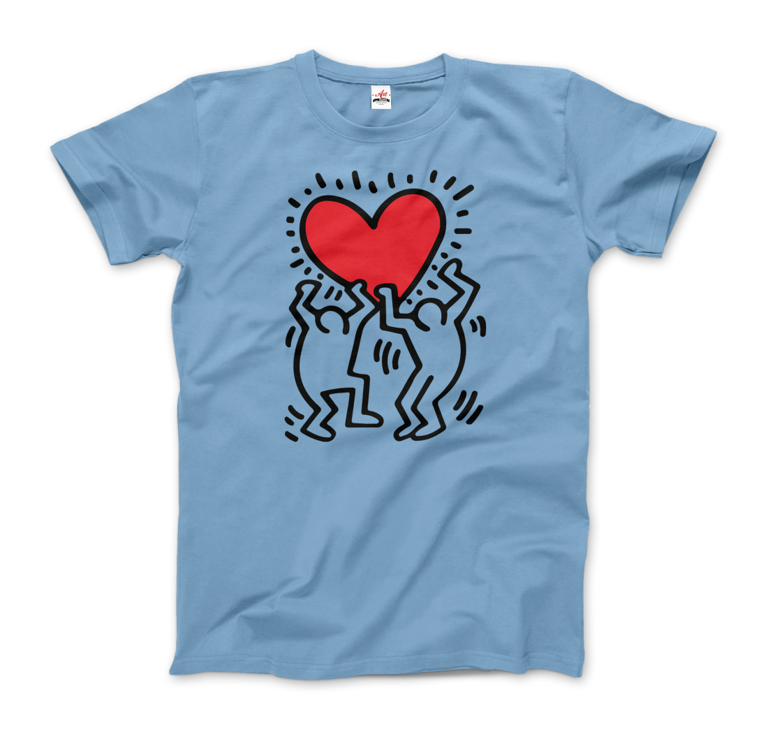 Men Holding Heart icon, street art t-shirt by Art-O-Rama Shop