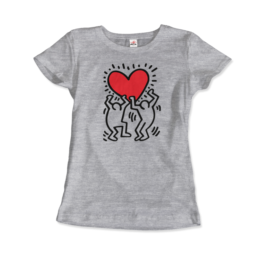Men Holding Heart icon, street art t-shirt by Art-O-Rama Shop