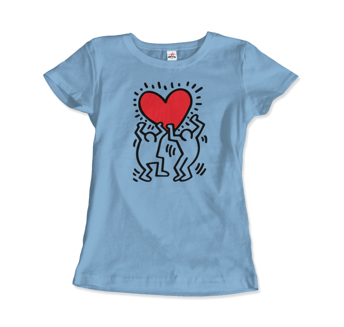 Men Holding Heart icon, street art t-shirt by Art-O-Rama Shop